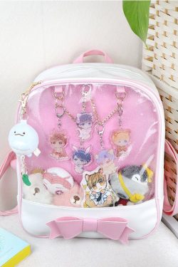 Bowknot Candy Color Pins Display Backpack Bag