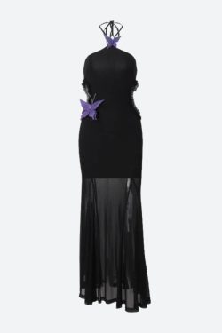 Butterfly Cut Out Maxi Dress