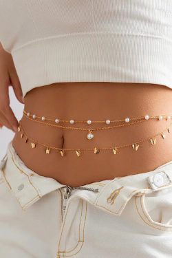 Butterfly Layered Beaded Belly Chain
