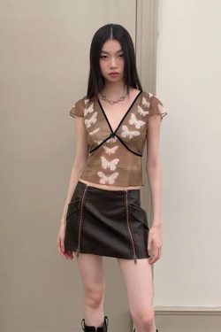 Butterfly V Neck Top