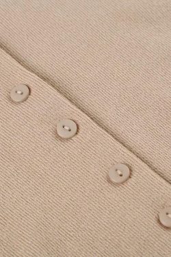 Button Up Knitted Mini Dress