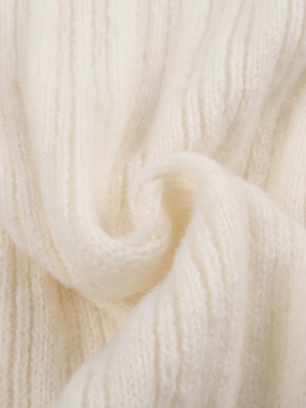 Button Up Off Shoulder Knitted Top