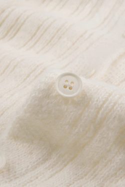 Button Up Off Shoulder Knitted Top