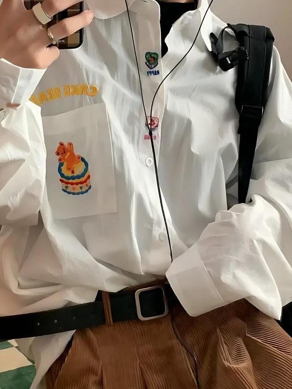 Cake Bear Embroidered Shirt