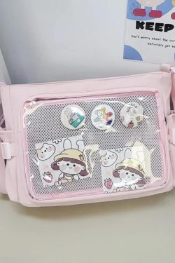 Candy Color Ita Bag: Kawaii Preppy Crossbody Shoulder Tote