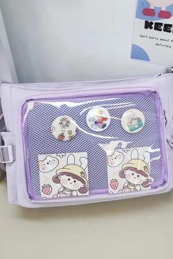 Candy Color Ita Bag: Kawaii Preppy Crossbody Shoulder Tote