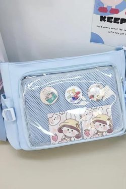 Candy Color Ita Bag: Kawaii Preppy Crossbody Shoulder Tote