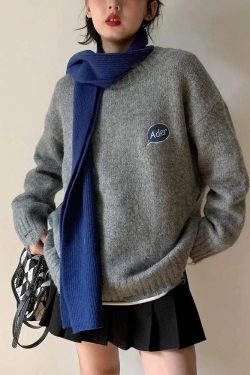 Cartoon Embroidered Knitted Sweater