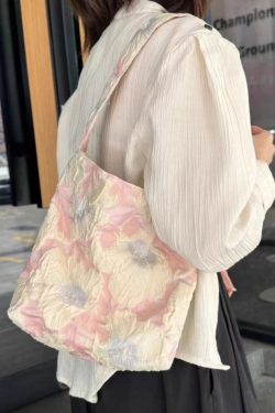 Casual Beige Print Canvas Satchel Handbag