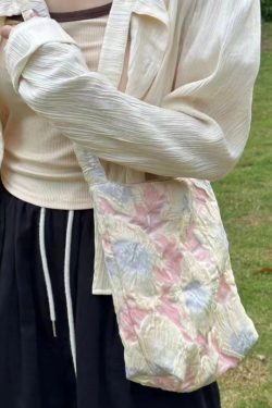 Casual Beige Print Canvas Satchel Handbag