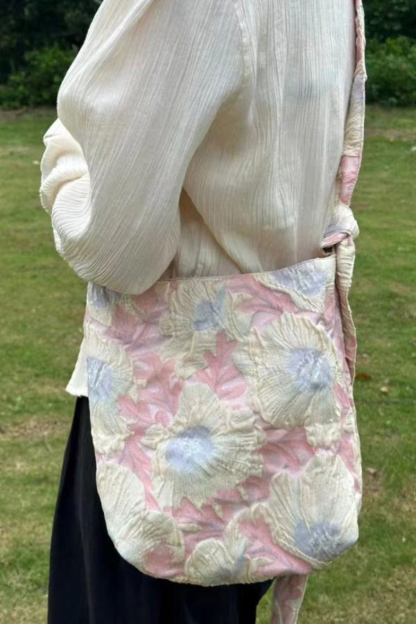 Casual Beige Print Canvas Satchel Handbag