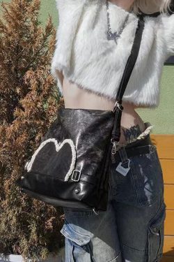 Casual Black Faux Leather Versatile Messenger Bag