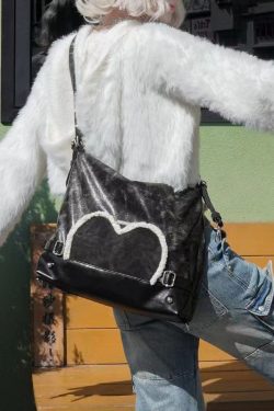 Casual Black Faux Leather Versatile Messenger Bag