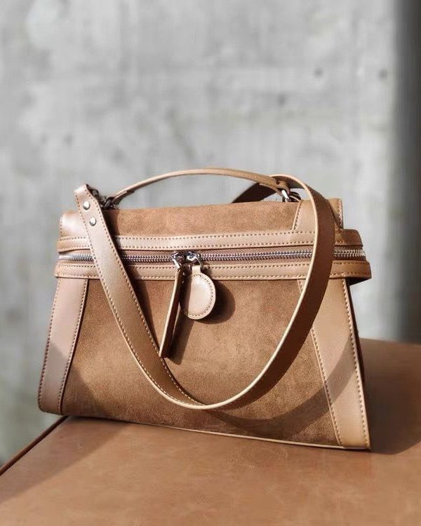 Casual Black Patchwork Faux Leather Messenger Bag