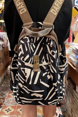 Casual Black Print Solid Durable Backpack Bag