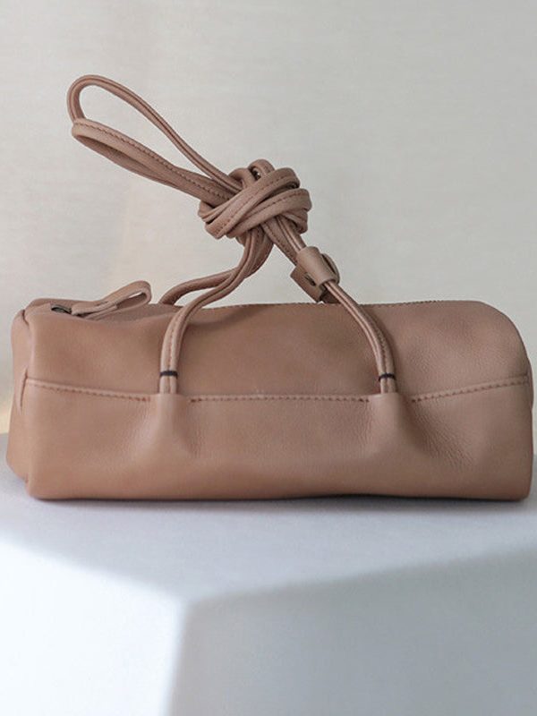 Casual Black Rectangle Solid Durable Faux Leather Bucket Bag