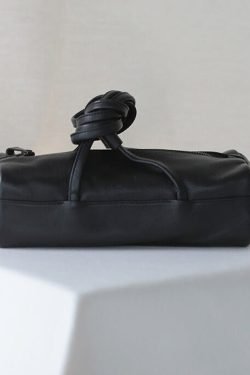 Casual Black Rectangle Solid Durable Faux Leather Bucket Bag