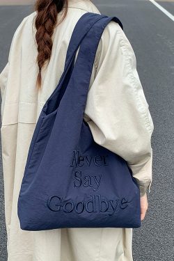 Casual Blue Embroideried Canvas Large Capacity Shoulder Bag