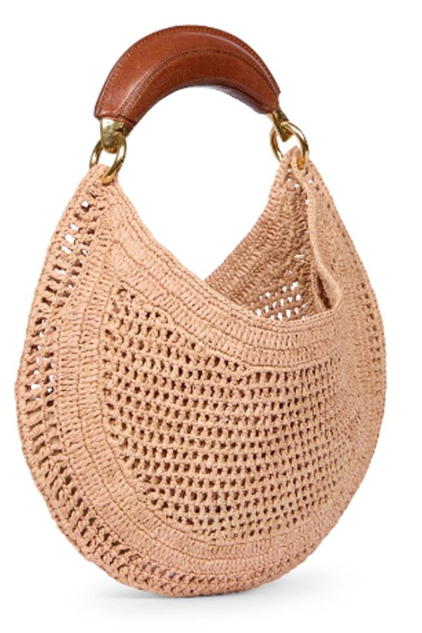 Casual Brown Hollow Out Round Shaped Faux Leather Tote Handbag