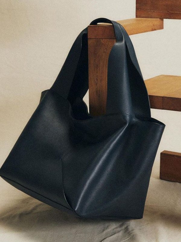 Casual Brown Large Capacity Patchwork Suede Satchel Handbag