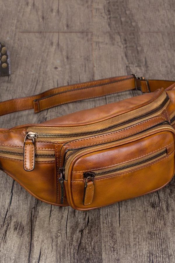 Casual Brown Traveling Packages Calf Leather Messenger Bag