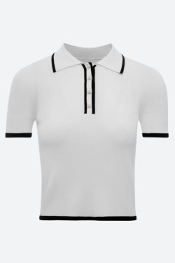 Casual Contrast Corduroy Top