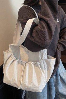 Casual Drawstring Large Capacity Nylon Women Handbags