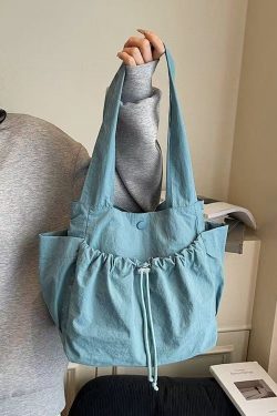 Casual Drawstring Large Capacity Nylon Women Handbags
