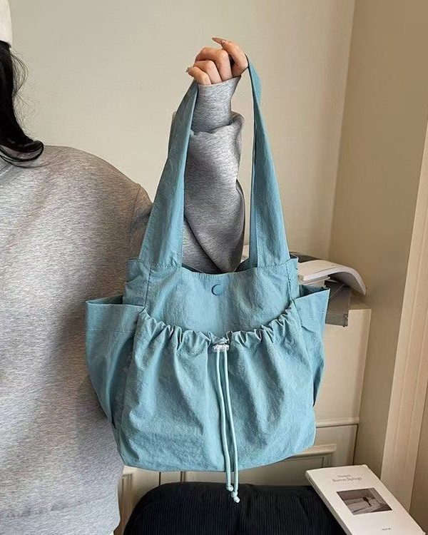 Casual Drawstring Large Capacity Nylon Women Handbags