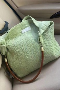 Casual Green Large Capacity Canvas Satchel Handbag