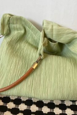 Casual Green Large Capacity Canvas Satchel Handbag