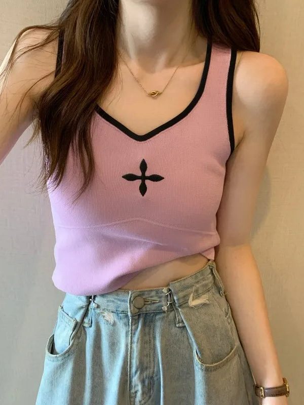 Casual Knitted Crop Top