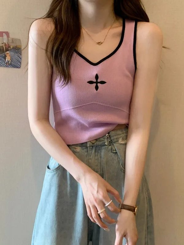 Casual Knitted Crop Top