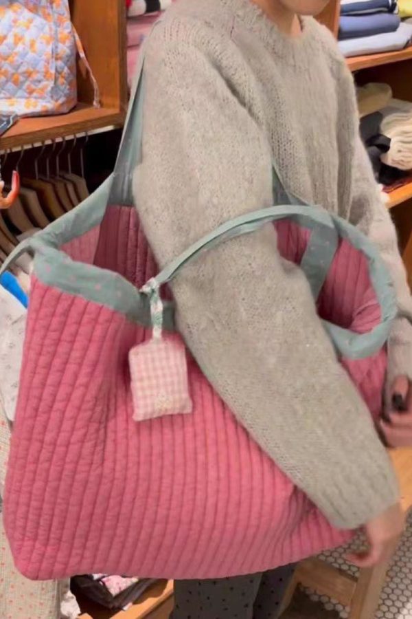 Casual Pink Large Capacity Drawstring Canvas Backpack Bag