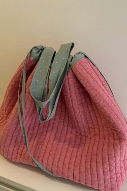 Casual Pink Large Capacity Drawstring Canvas Backpack Bag