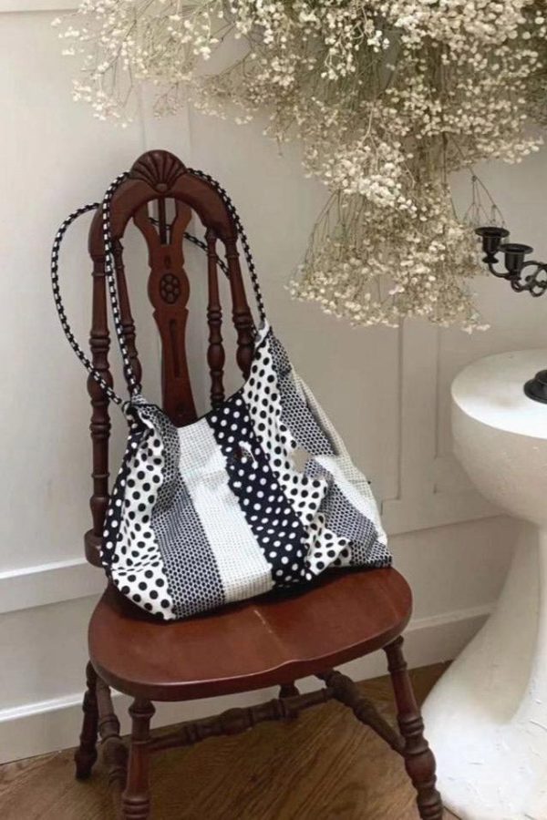 Casual Print Large Capacity Cotton Satchel Handbag