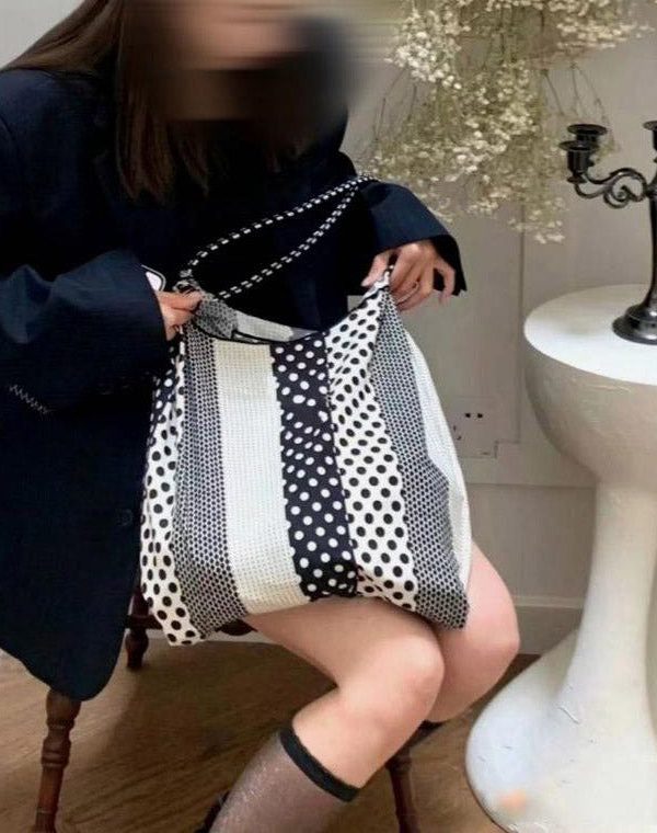 Casual Print Large Capacity Cotton Satchel Handbag