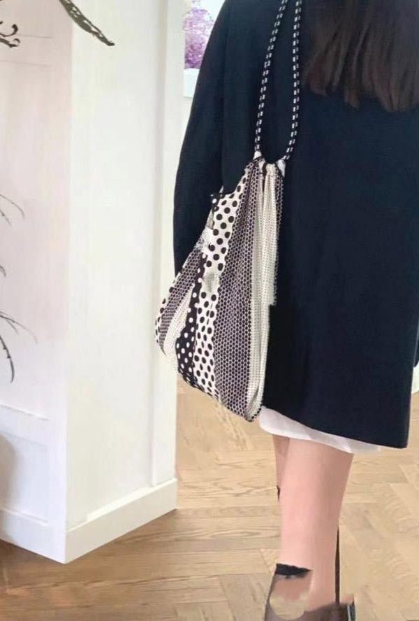 Casual Print Large Capacity Cotton Satchel Handbag