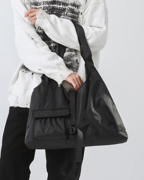 Casual Versatile Black Large Capacity Crossbody Bag