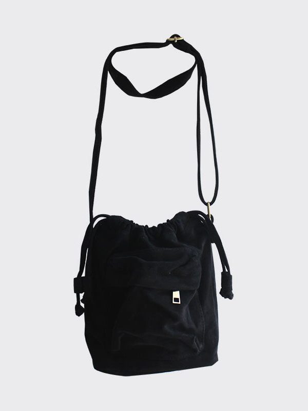 Casual Versatile Yellow Drawstring Canvas Messenger Bag