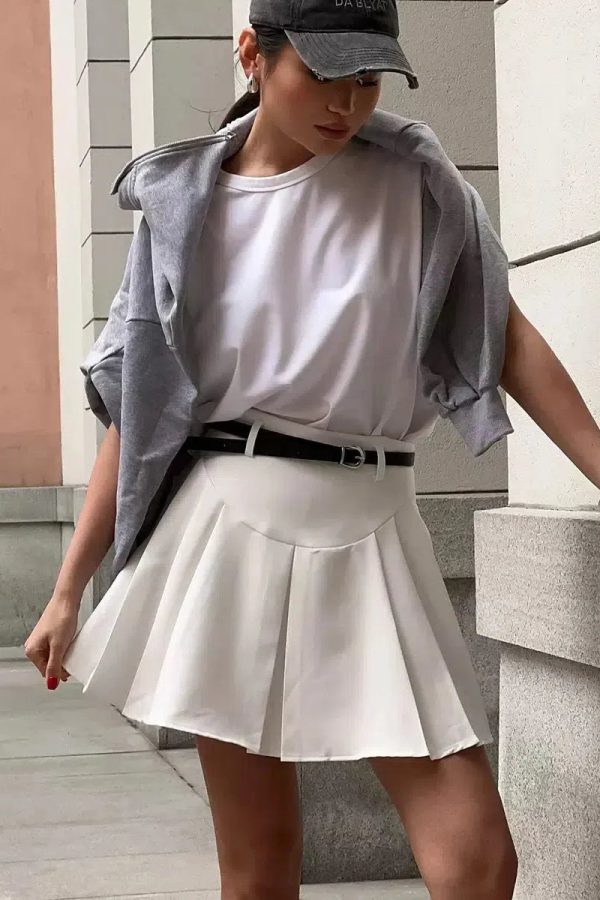 Casualcore Pleated Mini Skirt