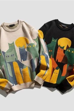 Cat Knitted Sweater
