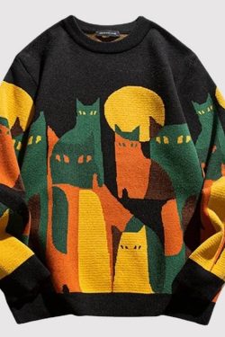 Cat Knitted Sweater