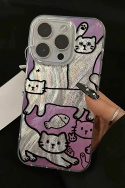 Cat Metallic Phone Case