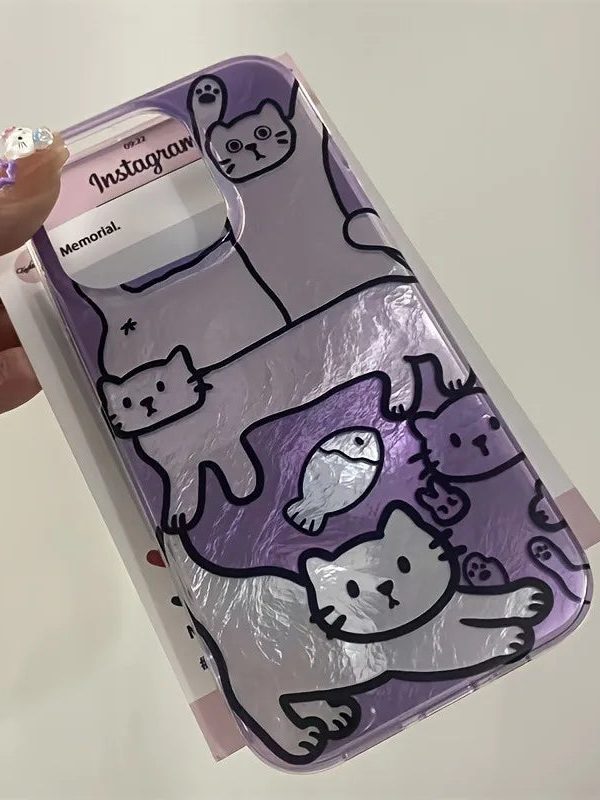 Cat Metallic Phone Case