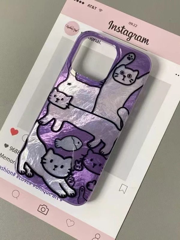 Cat Metallic Phone Case