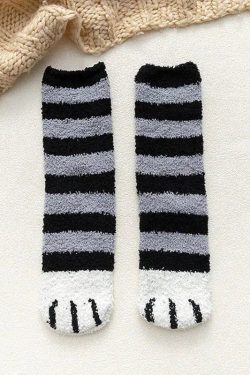 Cat Paw Plush Socks