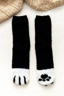 Cat Paw Plush Socks
