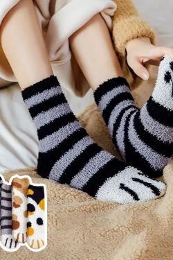 Cat Paw Plush Socks