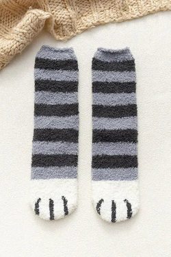 Cat Paw Plush Socks